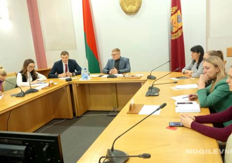 Заседание Молодежного парламента при Могилевском областном Совете депутатов прошло в облисполкоме