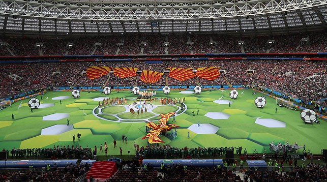 Церемония официального открытия чемпионата мира по футболу состоялась в Москве