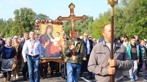Хрэсны ход з Магілёва ў Быхаў адбыўся ў гонар Баркалабаўскай іконы Божай Маці