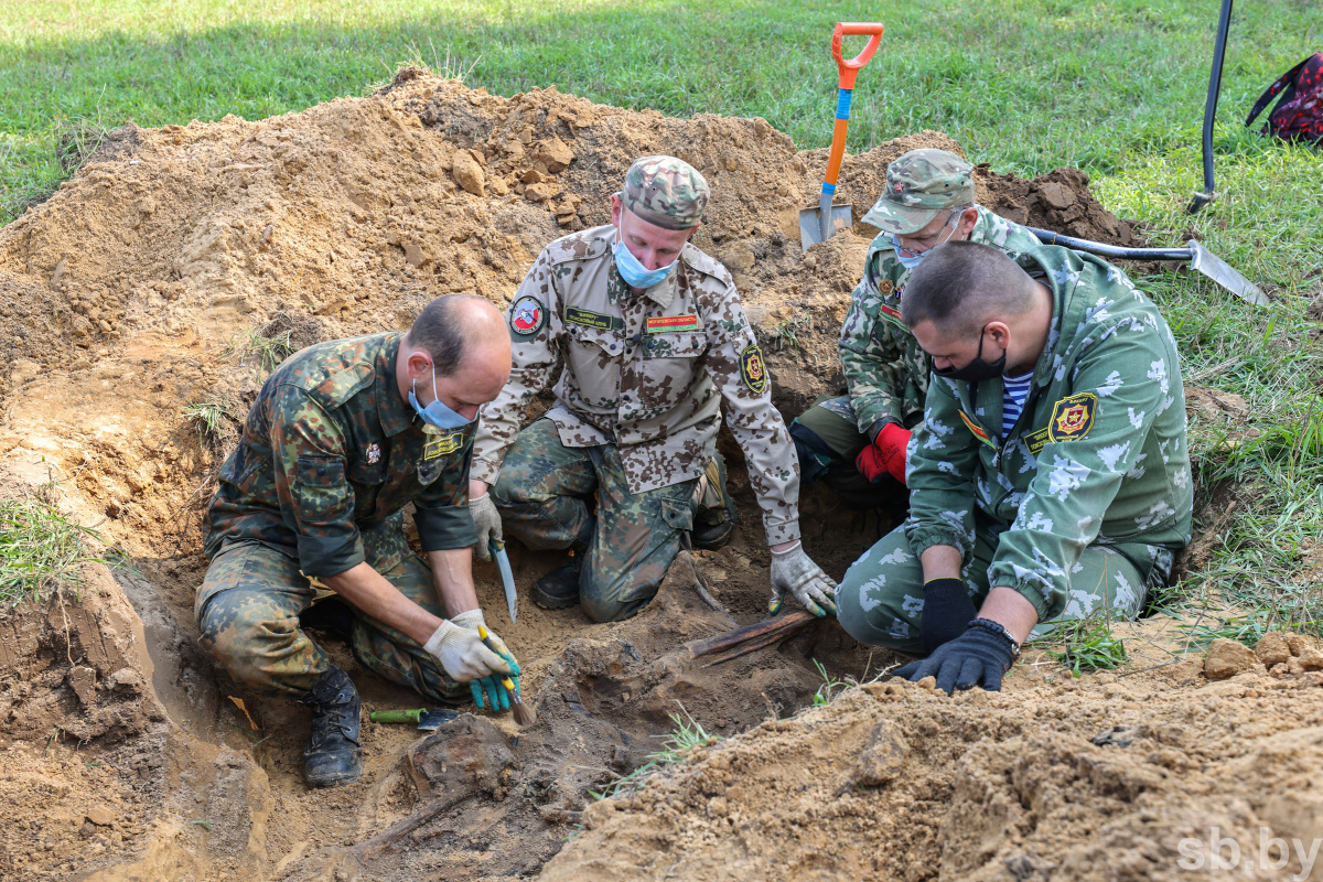 Останки 31 красноармейца, восемь медальонов и медаль "За боевые заслуги" подняли поисковики в Чаусском и Славгородском районах 