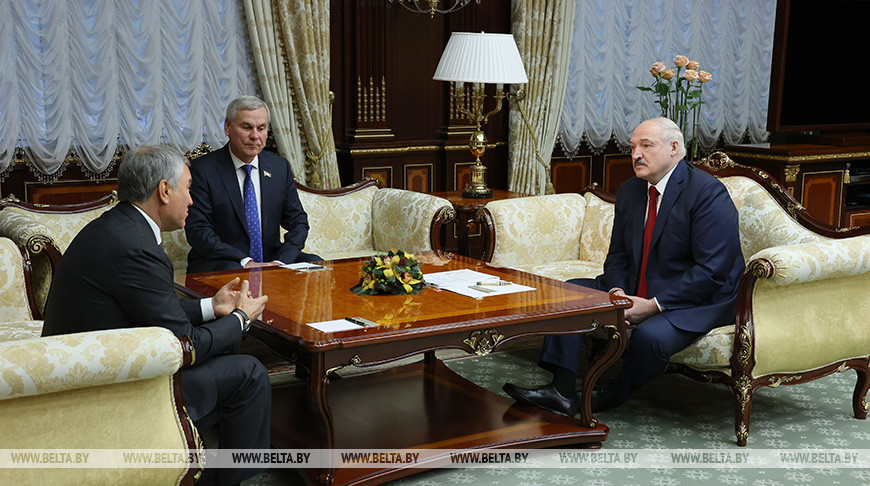 Александр Лукашенко встретился с председателем Государственной думы России Вячеславом Володиным