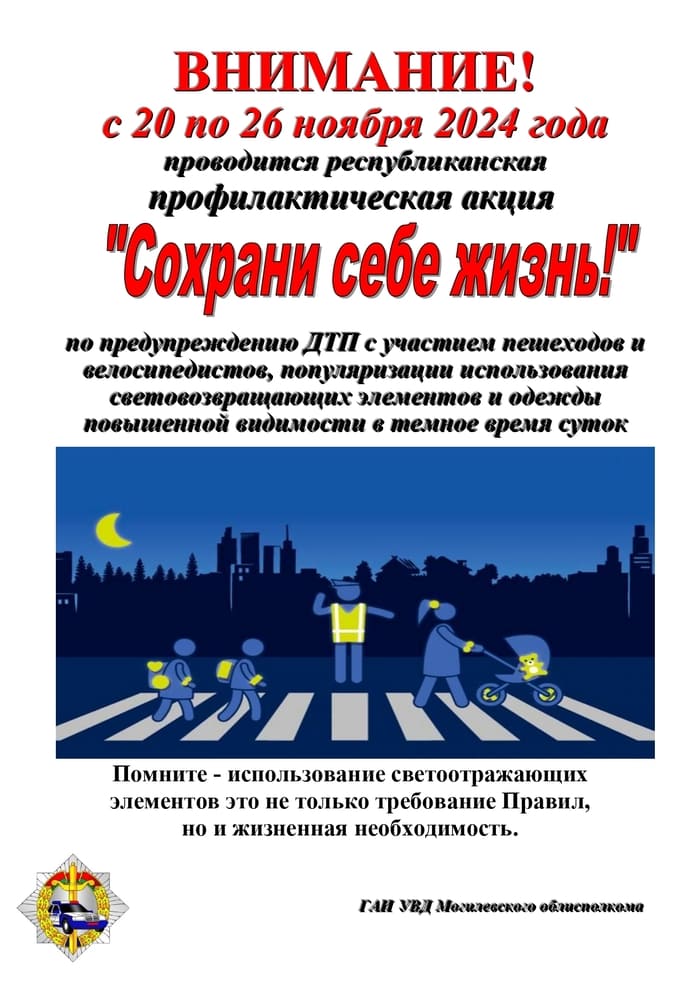 Информационные материалы для проведения профилактической работы в рамках республиканского профилактического мероприятия «Сохрани себе жизнь!»