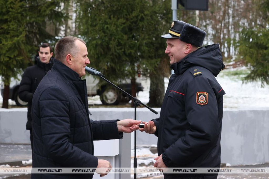 As a gift - a company car. The best district
police officer was awarded in the Mogilev region